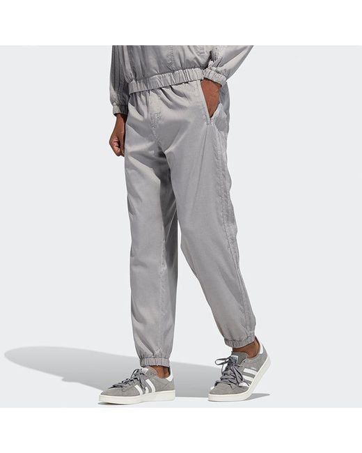 Adidas Gray Originals G Wash Track Pt Solid Color Loose Bundle Feet Sports Pants for men