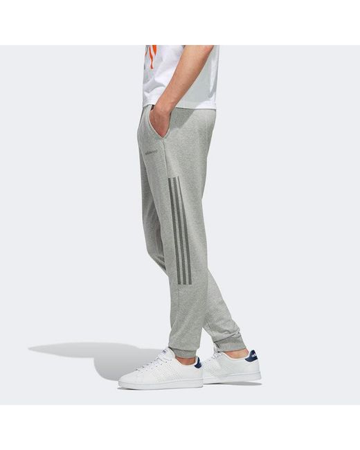 Adidas Gray Neo Stripe Casual Bundle Feet Sports Long Pants for men