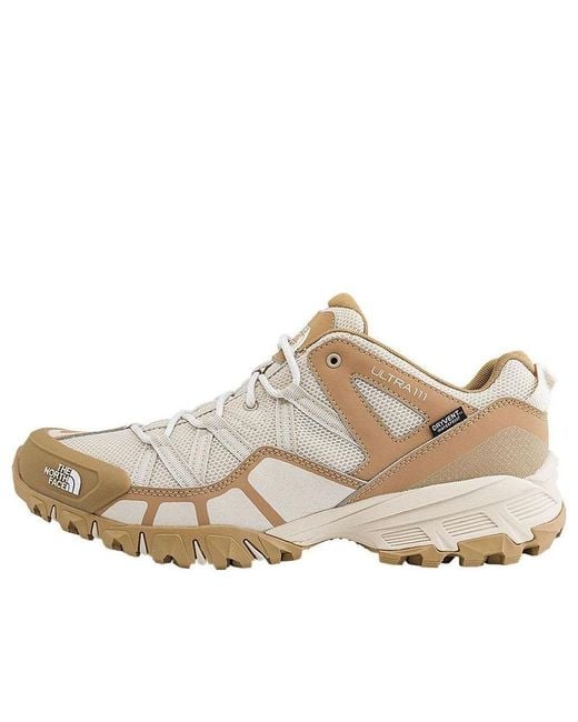 The North Face White Ultra 111 Waterproof Hiking Shoes 'Ultra Sandstone Kelp' for men