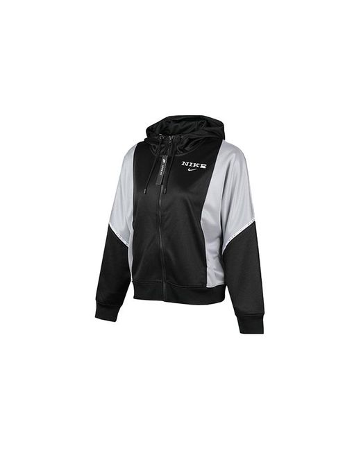 Nike Black (Wmns) Sportswear Logo Printing Hooded Jacket