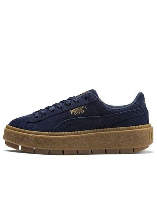 PUMA Blue Suede Platform Trace Velor for men