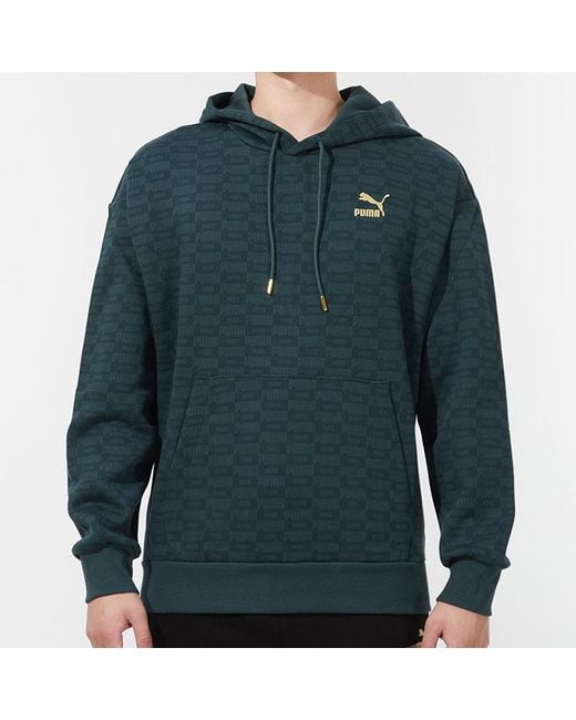 PUMA Blue Luxe Aop Full Print Logo Knit for men