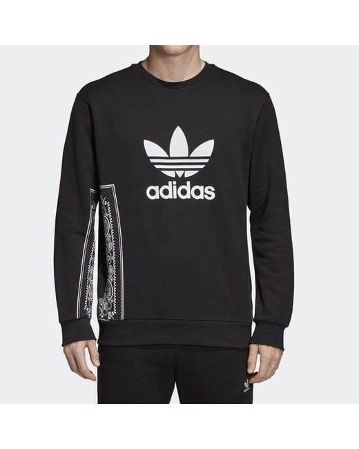 Adidas Black Originals Round Neck Pullover for men