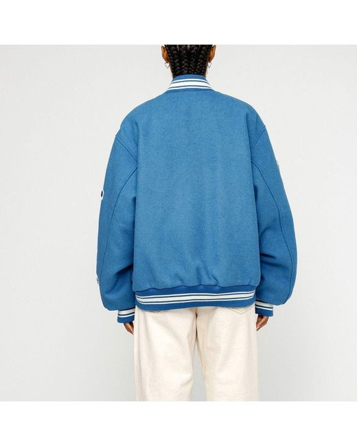 Stussy Blue Ss24 Varsity Jacket for men