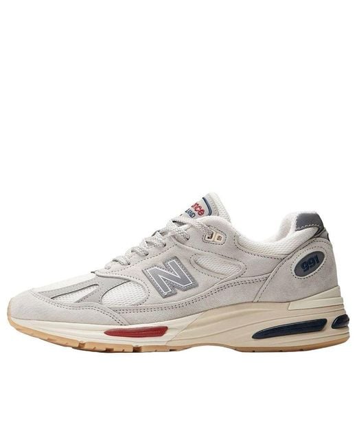 New Balance White 991V2 Made for men