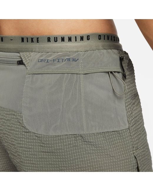 Nike Gray Running Division Dri-Fit Adv Shorts for men