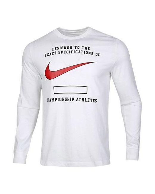Nike White Sportswear Causual Sports Long Sleeve for men
