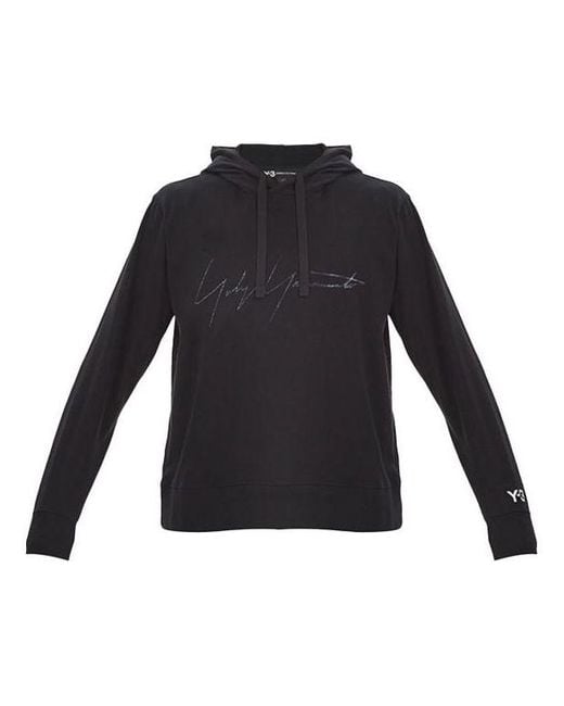 Adidas Black Y-3 Drawstring Hooded Long Sleeves Casual for men