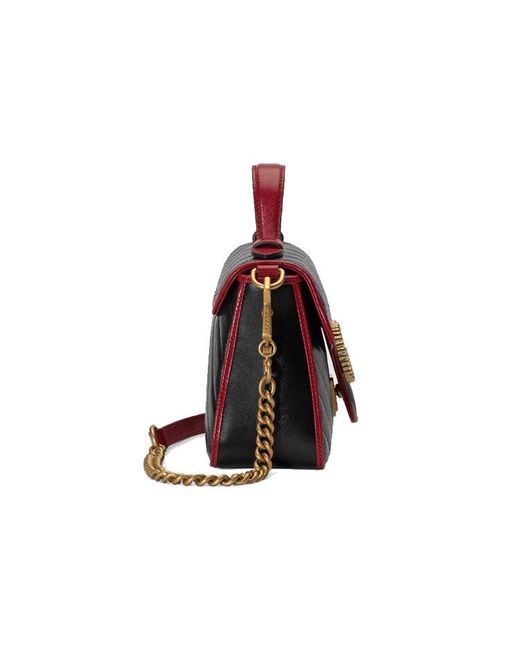 Gucci Black (Wmns) Gg Marmont Series Mini Hand Bag Single Shoulder Bag