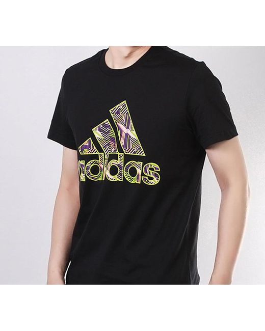 Adidas Black Apac Smr Bos Round-Neck Sports Short-Sleeve Tee for men