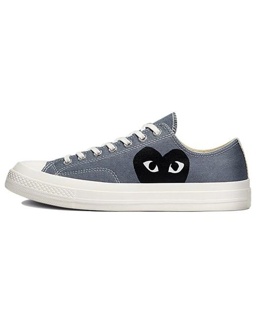 Converse Blue X Comme Des Garcons Play Chuck 70 Low 'Steel' for men