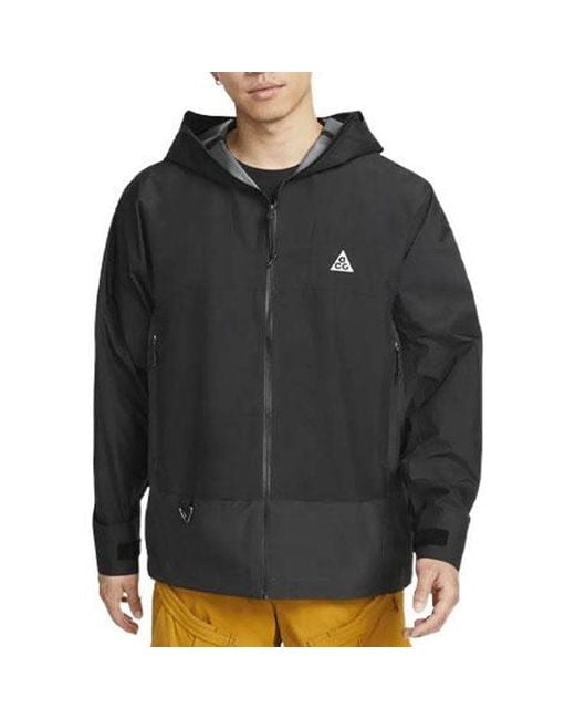 Nike Blue Acg Solid Color Long Sleeves Hooded Jacket Autumn for men