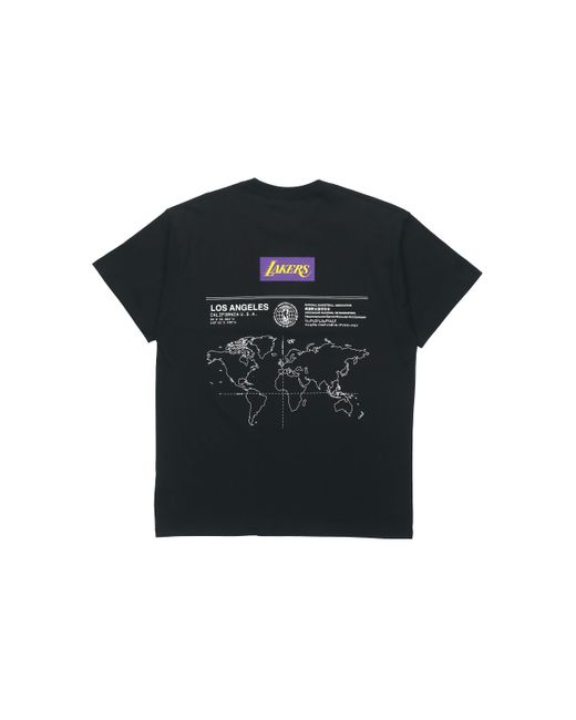 Nike Black Nba Courtside Los Angeles Lakers Short Sleeve Training for men
