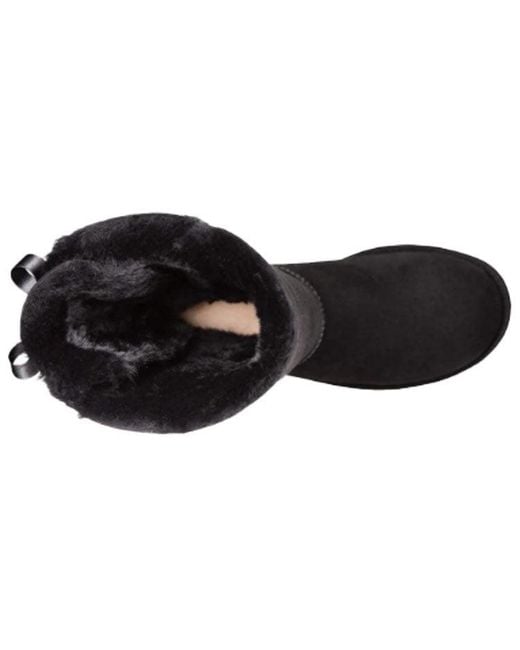Ugg Black (Wmns) Bailey Bow Tall Ii Boot High Top Fleece Lined