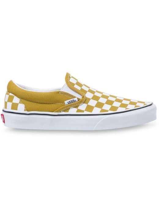 Vans White Classic Slip-On 'Checkerboard for men