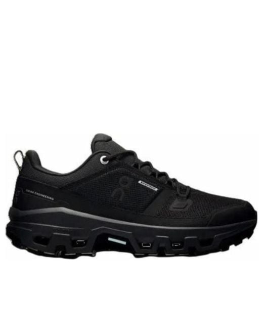 On Shoes Black (Wmns) Cloudrock Low Wp 'All'