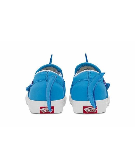 Vans Blue Slip-On V Low Top One Pedal Casual Skate Shoes Td for men