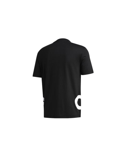 Adidas Black Large Logo Printing Short Sleeve for men
