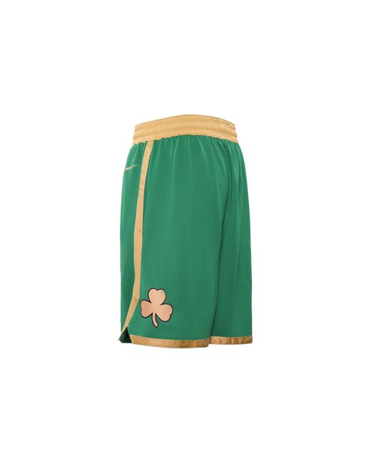 Nike Green Nba Sw 19-20 Boston Celtics City Edition Swingman Shorts for men