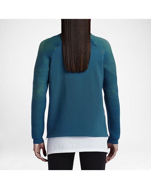Nike Blue (Wmns) Sportswear Tech Fleece Crew Abyss'