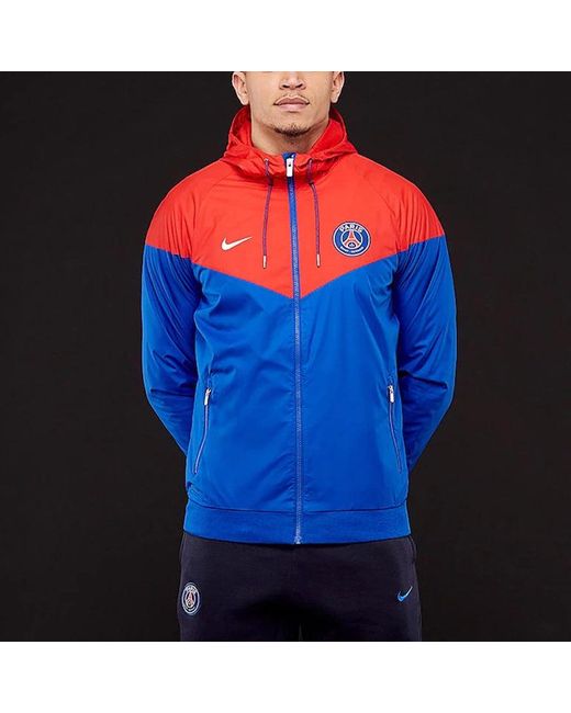 Nike Blue X Paris Saint-Germain Windrunner Hooded Jacket for men