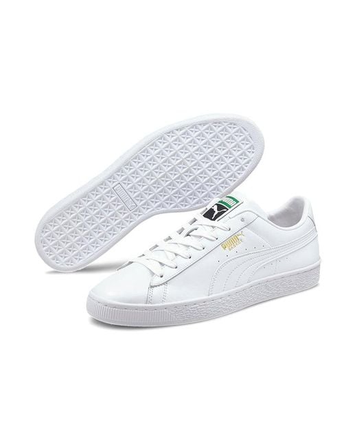 PUMA White Basket Classic 21 for men
