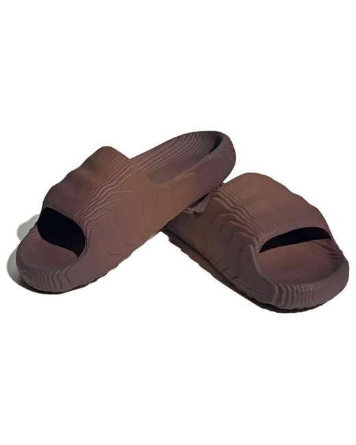 Adidas Brown Originals Adilette 22 'Preloved' for men