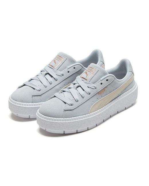 PUMA White (Wmns) Platform Trace Sneakers
