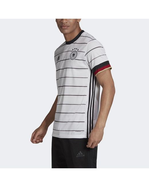 Adidas Blue Soccer/Football Sports Training Short Sleeve Fan Edition Germany Home for men
