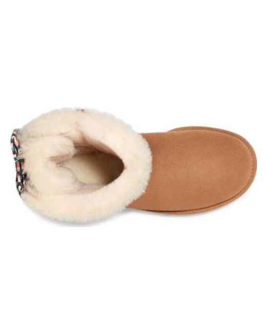 Ugg Brown (Wmns) Checkered Bow Snow Boots