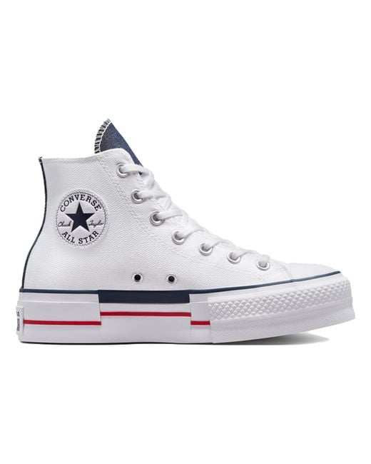 Converse White (Wmns) Chuck Taylor All Star Lift Platform Retro Denim