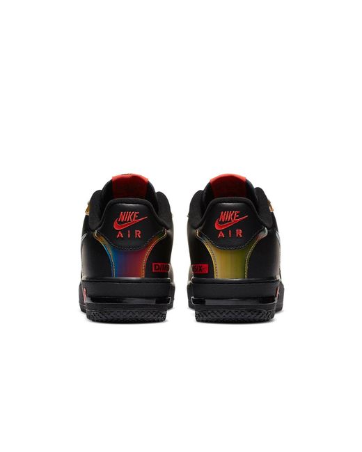 Nike Black Air Force 1 React Iridescent' for men