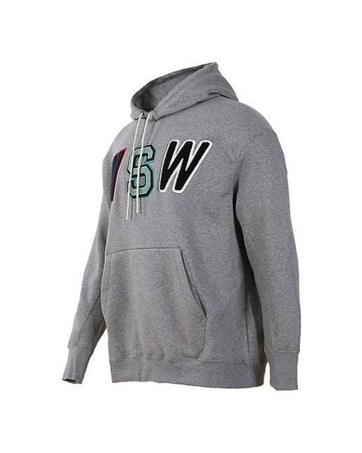 Nike Gray Nsw Oversize Fleece Lined Athleisure Casual Sports Pullover for men