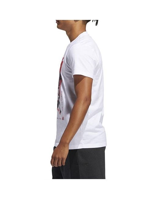 Adidas White Dame Gu Teebasketballsportsshort-Sleeve for men
