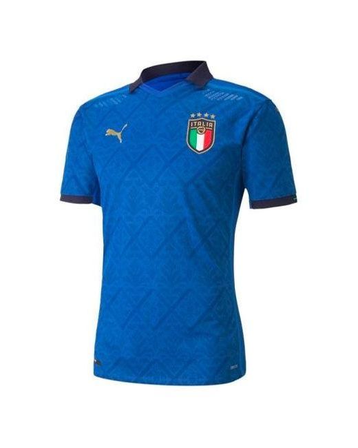 PUMA Blue Italy Home Match Shirt 2020 2021 for men