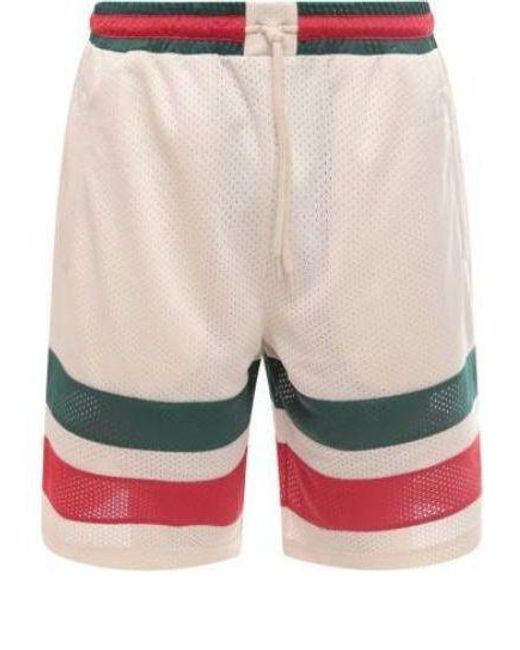 Gucci Red Mesh Fabric Shorts for men