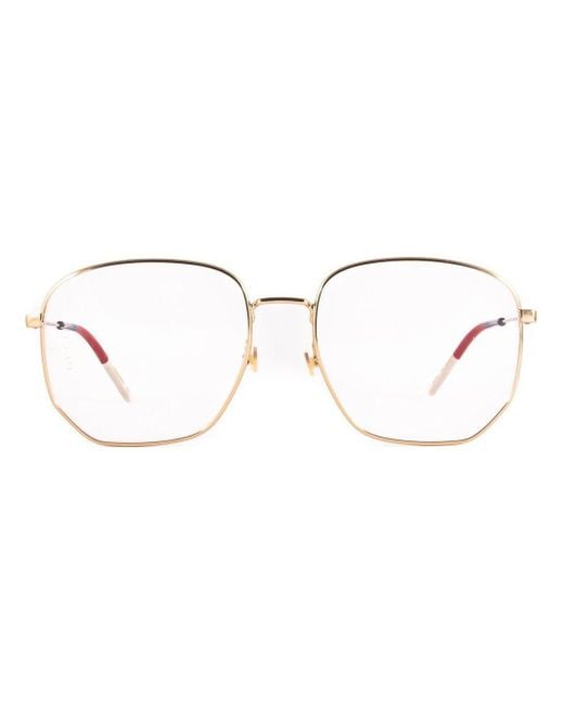 Gucci Brown Gg Standard Optical Glasses Frame Sub-Edition Golden