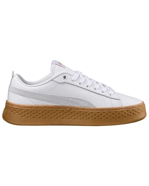 PUMA White (Wmns) Suede Platform Leather Sneaker