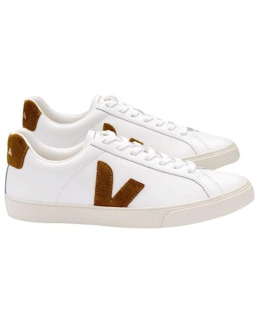 Veja White (Wmns) Esplar Leather Camel'