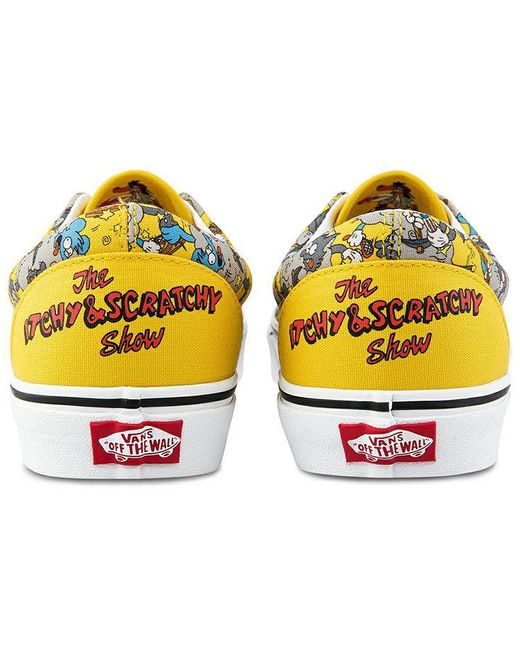 Vans Yellow The Simpsons X Era 'Itchy & Scratchy' for men