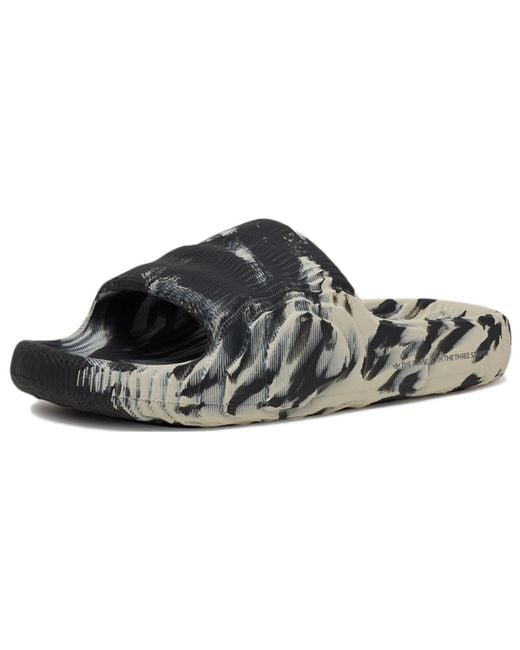 Adidas Brown Adilette 22 Slides 'Carbon Aluminium' for men