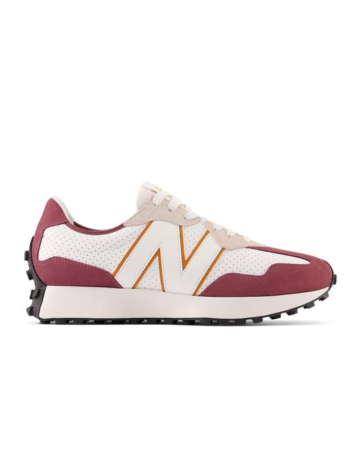 New Balance White 327 Plum' for men