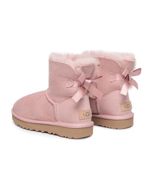 Ugg Pink (Wmns) Mini Baley Bow Ii Snow Boots