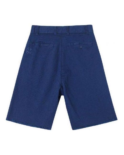Drew House Blue Stretch Twill Pleated Shorts for men