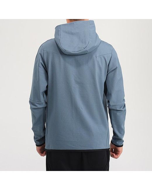 Nike Blue Sportswear Full-Length Zipper Cardigan Hooded Track Jacket for men