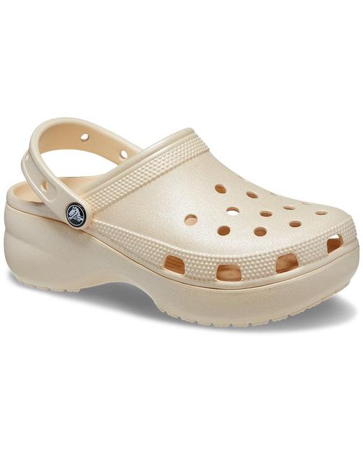 CROCSTM Natural (Wmns) Classic Clog Platform Shimmer 'Vanilla'