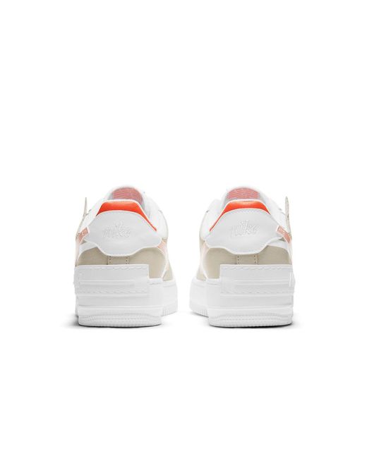 Nike White (Wmns) Air Force 1 Low Shadow Bright Mango'