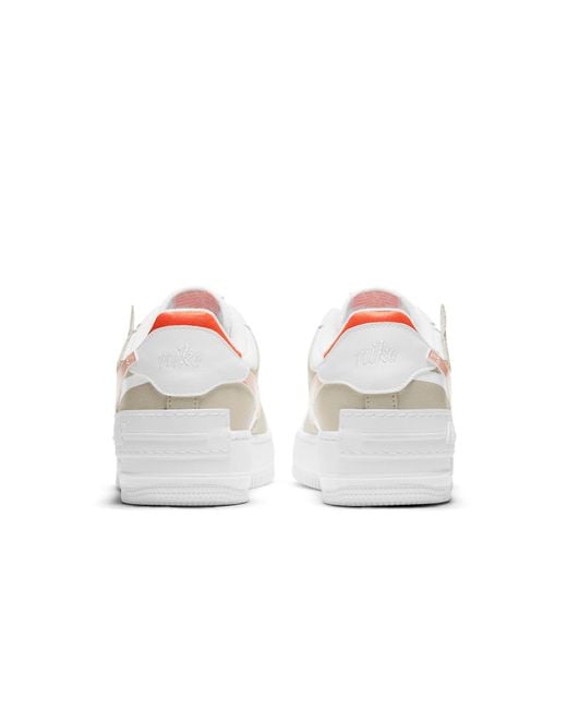 Nike White (Wmns) Air Force 1 Low Shadow Bright Mango'
