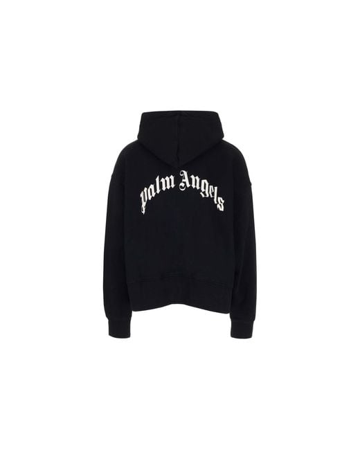 Palm Angels Black Banana Printed Hoodie Leopard' for men