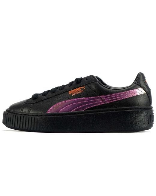 PUMA Black (Wmns) Basket Platform